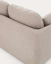 Load image into Gallery viewer, Laira 3-seater sofa bed in beige chenille 218cm FSC Mix Credit - image 11