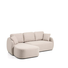 Load image into Gallery viewer, Laira 3-seater sofa bed with left chaise longue in beige chenille 246cm FSC Mix Credit - image 3