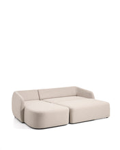 Load image into Gallery viewer, Laira 3-seater sofa bed with left chaise longue in beige chenille 246cm FSC Mix Credit - image 5