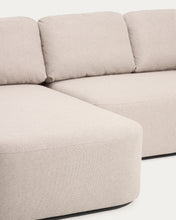 Load image into Gallery viewer, Laira 3-seater sofa bed with left chaise longue in beige chenille 246cm FSC Mix Credit - image 8