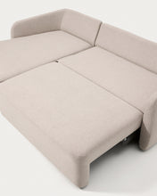 Load image into Gallery viewer, Laira 3-seater sofa bed with left chaise longue in beige chenille 246cm FSC Mix Credit - image 9