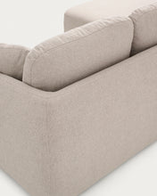 Load image into Gallery viewer, Laira 3-seater sofa bed with left chaise longue in beige chenille 246cm FSC Mix Credit - image 10