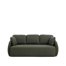 Load image into Gallery viewer, Laira 3-seater sofa bed in dark green chenille 218cm FSC Mix Credit