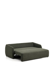 Load image into Gallery viewer, Laira 3-seater sofa bed in dark green chenille 218cm FSC Mix Credit - image 5