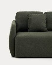 Load image into Gallery viewer, Laira 3-seater sofa bed in dark green chenille 218cm FSC Mix Credit - image 8