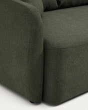 Load image into Gallery viewer, Laira 3-seater sofa bed in dark green chenille 218cm FSC Mix Credit - image 9