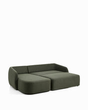 Load image into Gallery viewer, Laira 3-seater sofa bed with left chaise longue in dark green chenille 246cm FSC Mix Credit - image 5