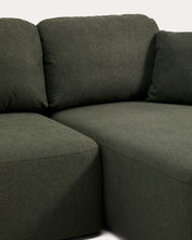 Load image into Gallery viewer, Laira 3-seater sofa bed with right chaise longue in dark green chenille 246cm FSC Mix Credit - image 8