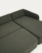 Load image into Gallery viewer, Laira 3-seater sofa bed with right chaise longue in dark green chenille 246cm FSC Mix Credit - image 9