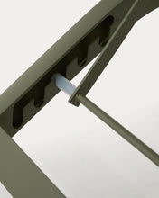 Load image into Gallery viewer, Stackable Capraia sun lounger in green aluminium with beige texteline - image 9