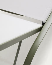 Load image into Gallery viewer, Stackable Capraia sun lounger in green aluminium with beige texteline - image 11