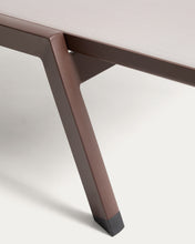 Load image into Gallery viewer, Stackable Capraia sun lounger in brown aluminium with light brown texteline - image 10