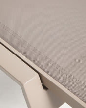 Load image into Gallery viewer, Stackable Capraia sun lounger in taupe aluminium with brown texteline - image 12