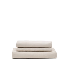 Load image into Gallery viewer, Zenira 3-seater sofa cover with cushions in beige cotton and linen 230cm - image 2