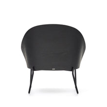 Load image into Gallery viewer, Eamy light grey armchair in an ash wood veneer with a black finish and black metal - image 9