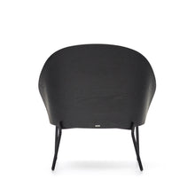 Load image into Gallery viewer, Eamy light grey armchair in an ash wood veneer with a black finish and black metal - image 10