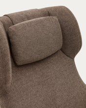 Load image into Gallery viewer, Zalina swivel armchair in light brown chenille and steel with black finish FSC 100% - image 13