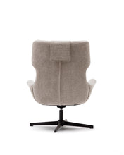 Load image into Gallery viewer, Zalina swivel armchair in beige chenille and steel with black finish FSC 100% - image 10