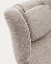 Load image into Gallery viewer, Zalina swivel armchair in beige chenille and steel with black finish FSC 100% - image 14