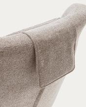 Load image into Gallery viewer, Zalina swivel armchair in beige chenille and steel with black finish FSC 100% - image 16