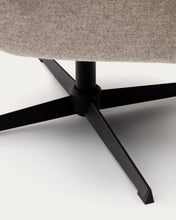 Load image into Gallery viewer, Zalina swivel armchair in beige chenille and steel with black finish FSC 100% - image 18
