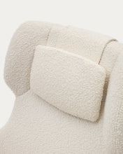 Load image into Gallery viewer, Zalina swivel armchair in white bouclé and steel with black finish FSC 100% - image 15