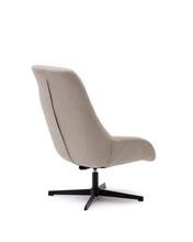 Load image into Gallery viewer, Celida swivel armchair in beige chenille and steel with black finish FSC 100% - image 6