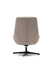 Load image into Gallery viewer, Celida swivel armchair in beige chenille and steel with black finish FSC 100% - image 10