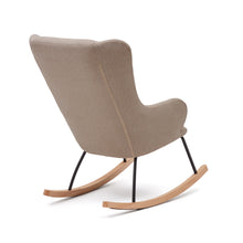 Load image into Gallery viewer, Maustin rocking chair in beige chenille with a black steel structure and beech wood - image 5