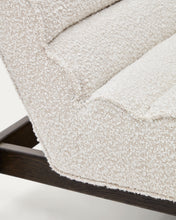 Load image into Gallery viewer, Magira armchair in white bouclé and solid oak wood with a dark finish - image 15