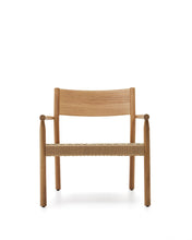 Load image into Gallery viewer, Yalia armchair in natural solid oak with paper rope seat FSC 100% - image 8