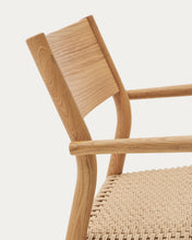 Load image into Gallery viewer, Yalia armchair in natural solid oak with paper rope seat FSC 100% - image 13