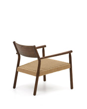 Load image into Gallery viewer, Yalia armchair in solid oak with a walnut finish and paper rope seat FSC 100% - image 6