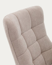 Load image into Gallery viewer, Teryl swivel beige chenille armchair with grey-finished metal, FSC 100% - image 11