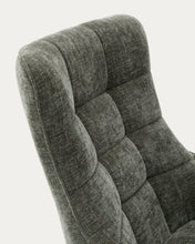 Load image into Gallery viewer, Teryl swivel green chenille armchair with grey-finished metal, FSC 100% - image 9