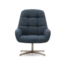 Load image into Gallery viewer, Jaspe blue swivel armchair with grey-finished metal, FSC 100% - image 4