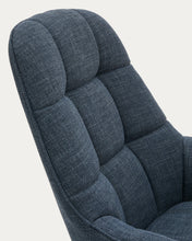 Load image into Gallery viewer, Jaspe blue swivel armchair with grey-finished metal, FSC 100% - image 12