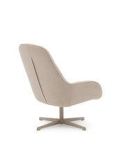 Load image into Gallery viewer, Jaspe beige swivel armchair with grey-finished metal, FSC 100% - image 6