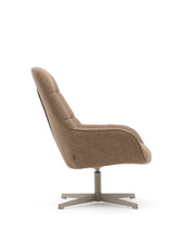 Load image into Gallery viewer, Jaspe light brown swivel armchair with grey-finished metal, FSC 100% - image 4