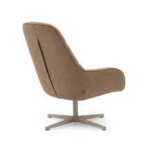 Load image into Gallery viewer, Jaspe light brown swivel armchair with grey-finished metal, FSC 100% - image 5