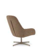 Load image into Gallery viewer, Jaspe light brown swivel armchair with grey-finished metal, FSC 100% - image 6