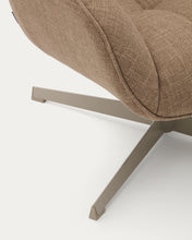 Load image into Gallery viewer, Jaspe light brown swivel armchair with grey-finished metal, FSC 100% - image 15