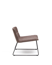 Load image into Gallery viewer, Zahara brown armchair and steel in a black finish, 100% FSC - image 3