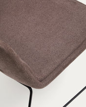 Load image into Gallery viewer, Zahara brown armchair and steel in a black finish, 100% FSC - image 9