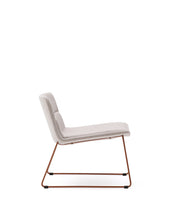 Load image into Gallery viewer, Zahara beige armchair with steel legs and FSC 100% terracotta finish - image 2