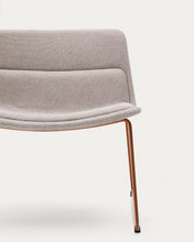 Load image into Gallery viewer, Zahara beige armchair with steel legs and FSC 100% terracotta finish - image 8