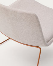 Load image into Gallery viewer, Zahara beige armchair with steel legs and FSC 100% terracotta finish - image 10