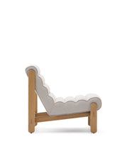 Load image into Gallery viewer, Magira beige armchair in solid oak wood with natural finish - image 2
