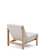 Load image into Gallery viewer, Magira beige armchair in solid oak wood with natural finish - image 3