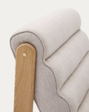 Load image into Gallery viewer, Magira beige armchair in solid oak wood with natural finish - image 13